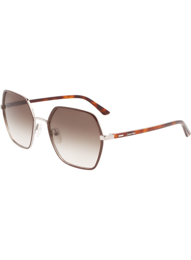 CALVIN KLEIN FULL RIM METAL MODIFIED RECTANGLE CALVIN KLEIN SUN CK21131S N 5620 (200) BROWN - Image 2