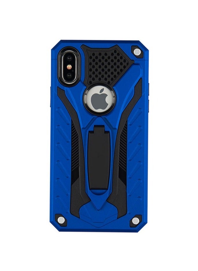 Bills iPhone XS Max Premium Armor Case Built-In Kickstand - Military-Grade Shockproof Protective Cover with Reinforced Corners (Blue)  - Image 2