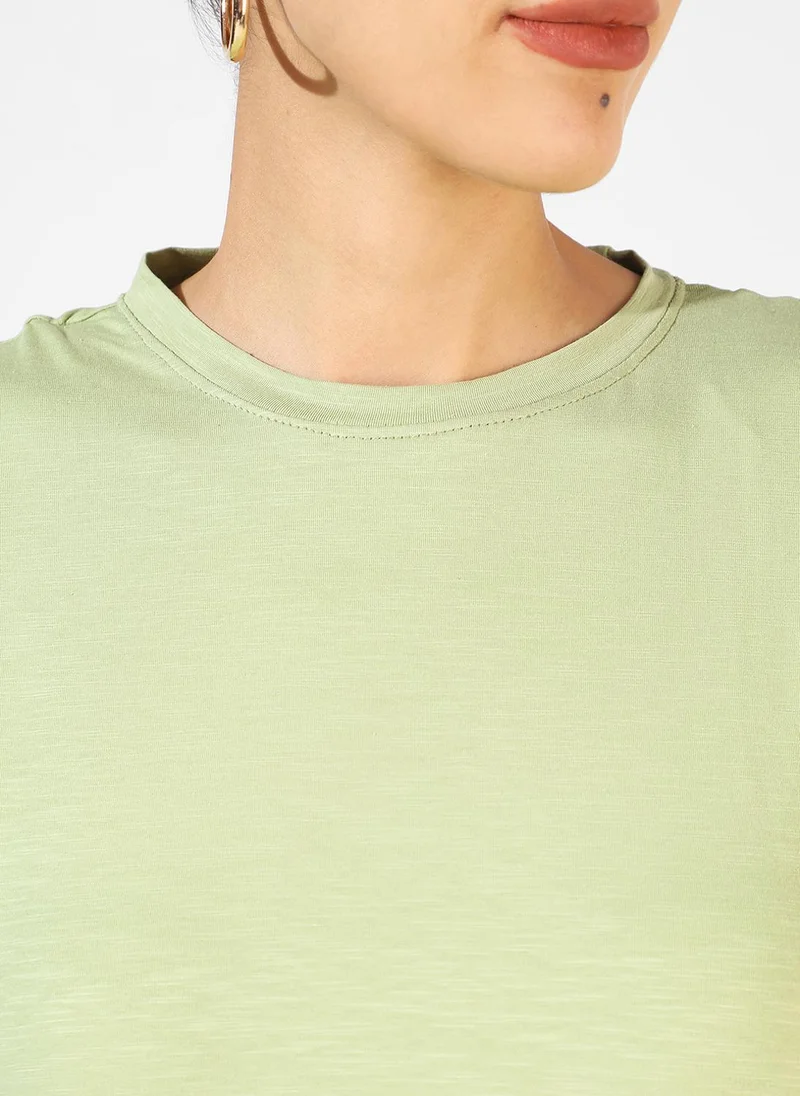 Pinacolada  Women's Solid Sage Green Top for Women | Best Price UAE