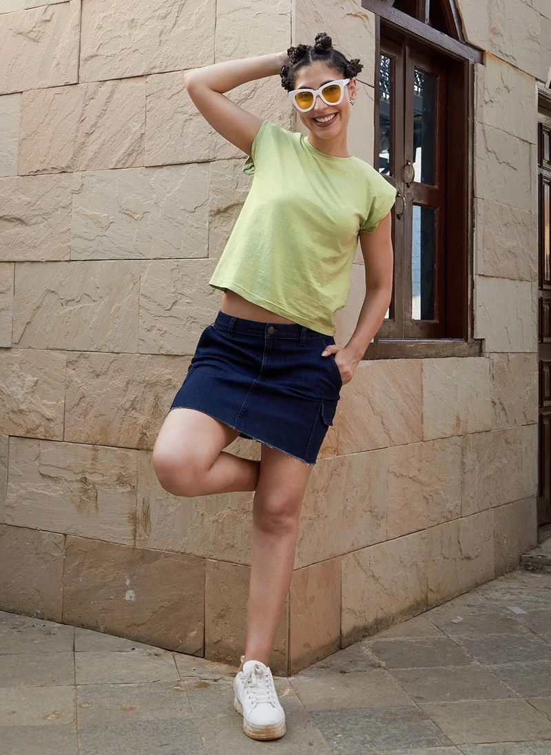 Pinacolada  Women's Solid Sage Green Top for Women | Best Price UAE