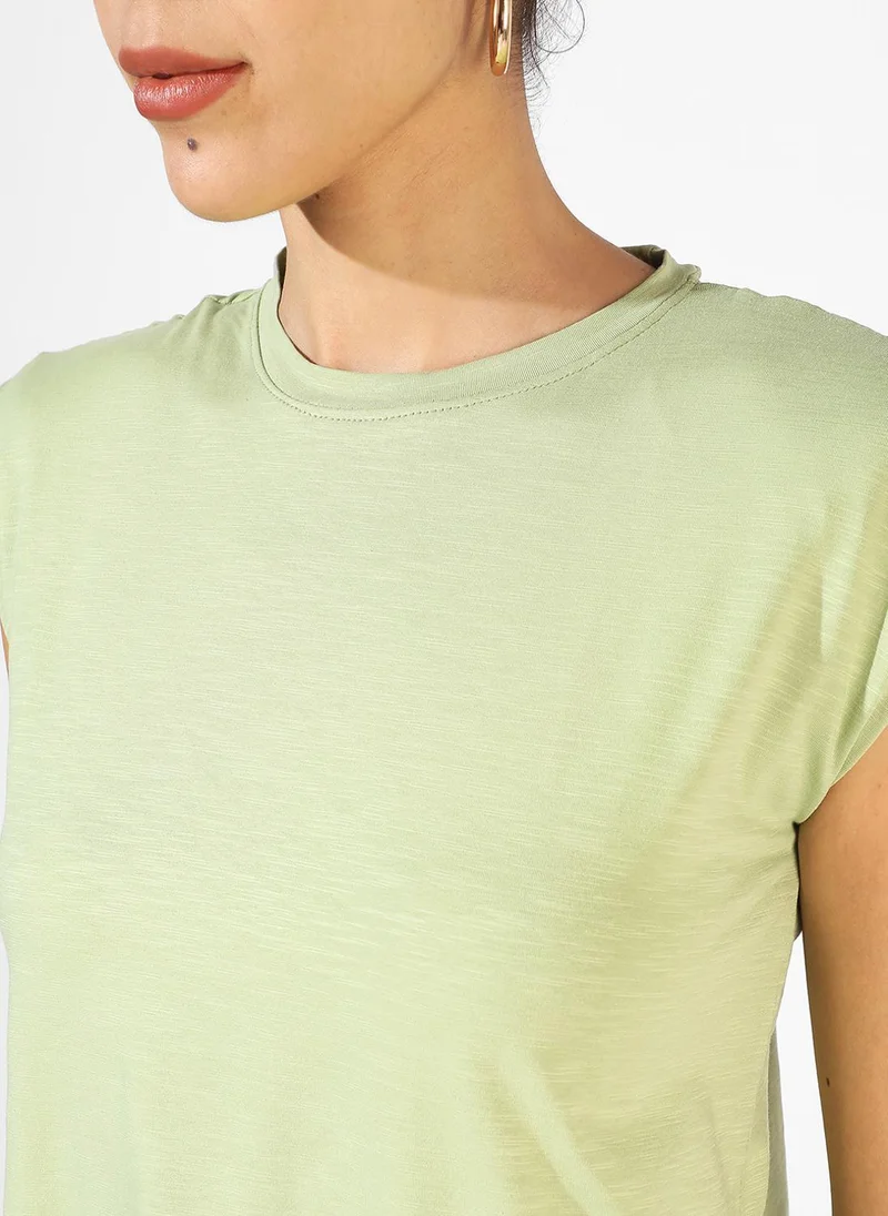 Pinacolada  Women's Solid Sage Green Top for Women | Best Price UAE