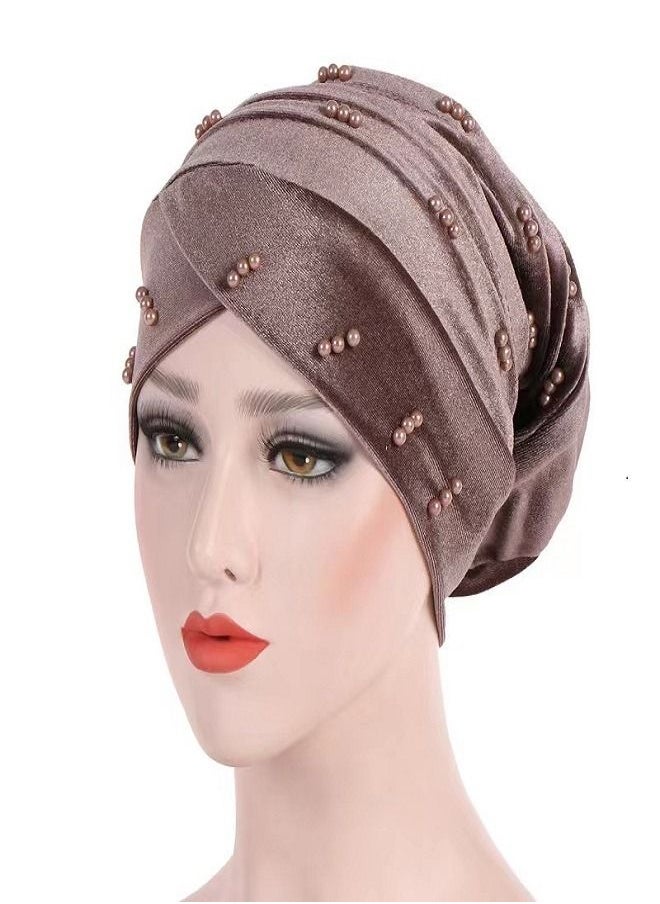 Generic - Velvet pearl Scarf Brown - Image 1