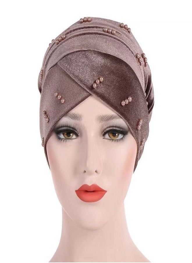 Generic - Velvet pearl Scarf Brown - Image 1