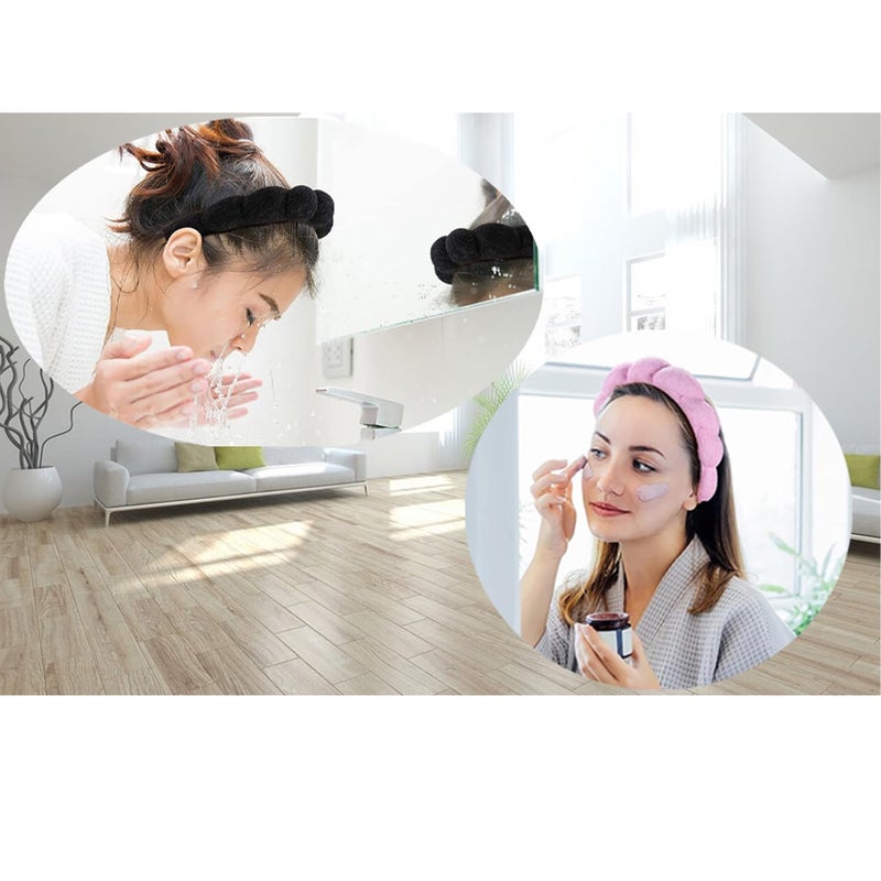 TYSSELY Spa Headbands for Washing Face Makeup Skin Care Headband Women Bubble Facial Beauty Headbands Puffy Shower Towel Band Hair Headband - Image 5