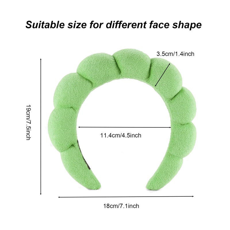 TYSSELY Spa Headbands for Washing Face Makeup Skin Care Headband Women Bubble Facial Beauty Headbands Puffy Shower Towel Band Hair Headband - Image 2