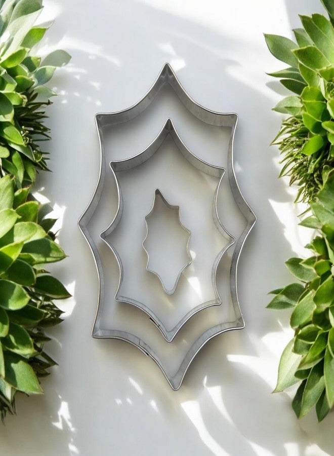 Foose Nested Holly Leaf Cookie Cutter 3 Pc Set - Foose Cookie Cutters - US Tin Plate Steel - Image 1