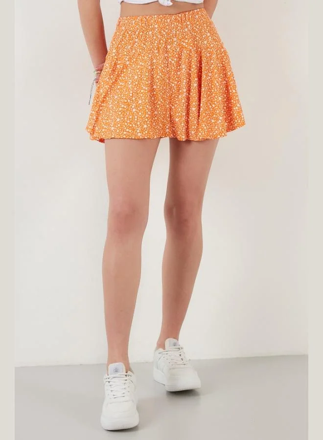 Lela Lela Patterned Elastic Waist Slim Fit Mini Shorts Skirt 2-Pack Women's SHORTS SKIRT 5864024S2