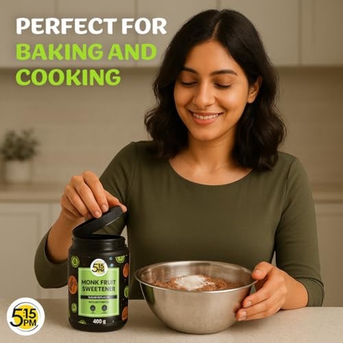 5:15PM 5:15 PM MonkFruit Sweetener with Erythritol 400 g | Monk Fruit Sweetener I Monk Fruit Powder I MonkFruit Sugar Extract For Cooking & Baking - Image 5