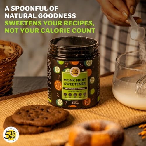 5:15PM 5:15 PM MonkFruit Sweetener with Erythritol 400 g | Monk Fruit Sweetener I Monk Fruit Powder I MonkFruit Sugar Extract For Cooking & Baking - Image 3