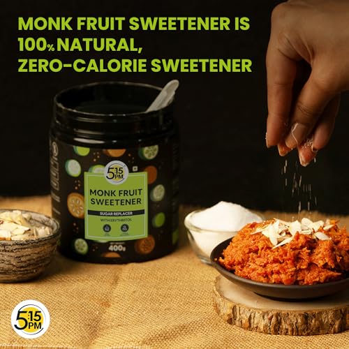 5:15PM 5:15 PM MonkFruit Sweetener with Erythritol 400 g | Monk Fruit Sweetener I Monk Fruit Powder I MonkFruit Sugar Extract For Cooking & Baking - Image 2