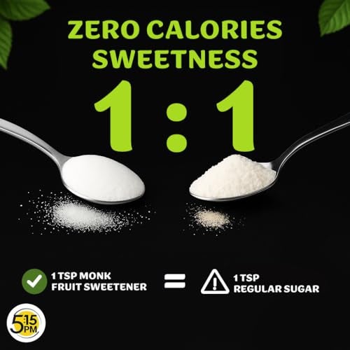 5:15PM 5:15 PM MonkFruit Sweetener with Erythritol 400 g | Monk Fruit Sweetener I Monk Fruit Powder I MonkFruit Sugar Extract For Cooking & Baking - Image 4