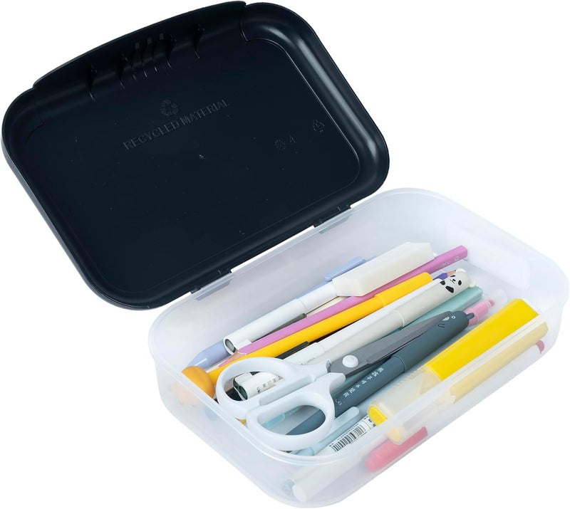 Zipit Recycled Plastic Pencil Box for Boys, Large Capacity Pencil Case for School, Durable Stationery Organizer Box, Dino - Image 4