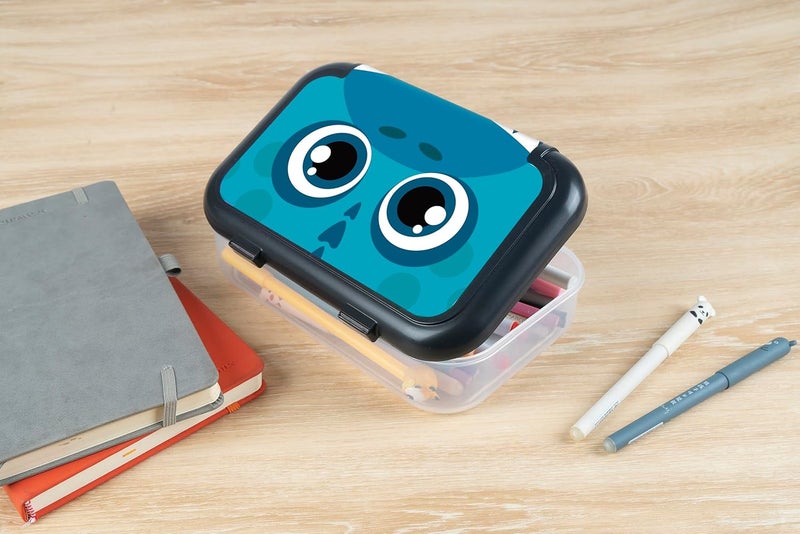 Zipit Recycled Plastic Pencil Box for Boys, Large Capacity Pencil Case for School, Durable Stationery Organizer Box, Dino - Image 5