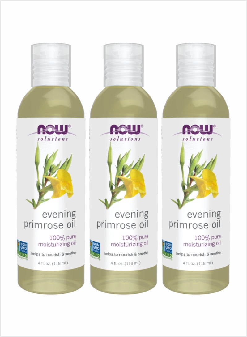 Now Essential Oils 100% Pure Evening Primrose Oil – 118ml (Pack of 3)