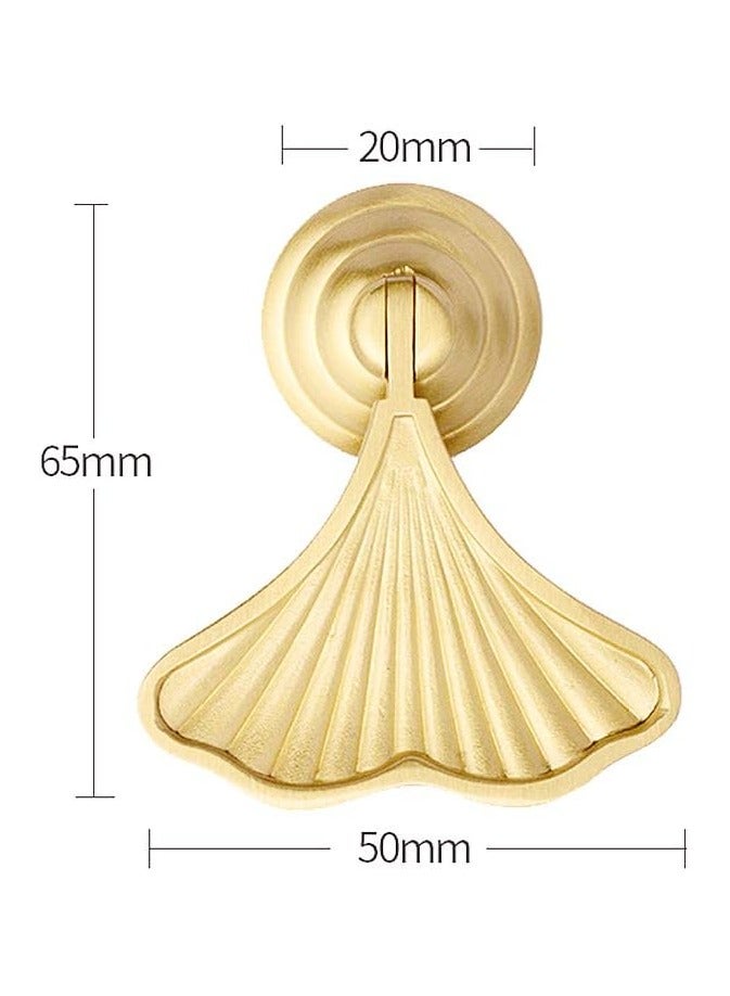 2-Piece Cabinet Pulls, Exquisite Ginkgo Leaf Shape Knobs for Home and Office, Modern Single Hole Ginkgo Leaf Drop Knob for Wardrobe, Drawer and Doors - Gold - Image 4