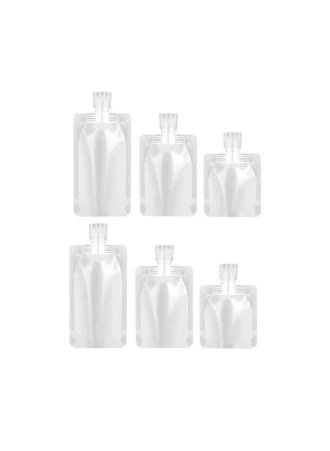 AUGEN Travel Fluid Makeup Packing Bag 30Ml/50Ml/100Ml Refillable Pouches Empty Cosmetic Squeeze Pouch Leakproof Stand-Up Spout Bags Containers Foldable for Toiletries/Lotion/Shampoo (Pack of 2 Set) - Image 1