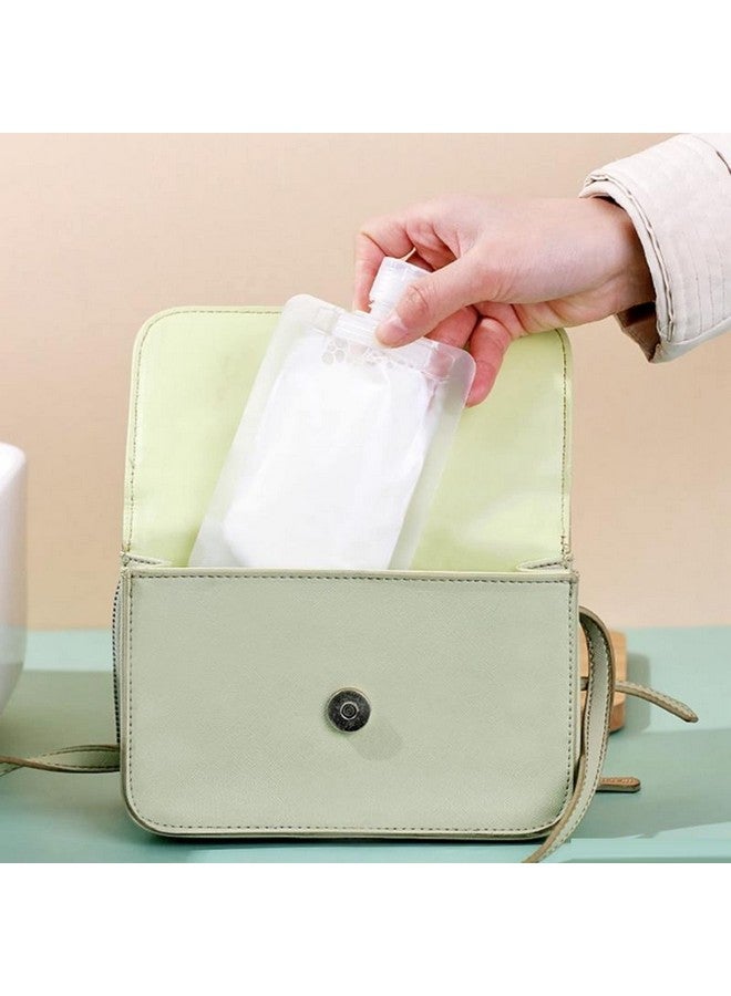 AUGEN Travel Fluid Makeup Packing Bag 30Ml/50Ml/100Ml Refillable Pouches Empty Cosmetic Squeeze Pouch Leakproof Stand-Up Spout Bags Containers Foldable for Toiletries/Lotion/Shampoo (Pack of 2 Set) - Image 4