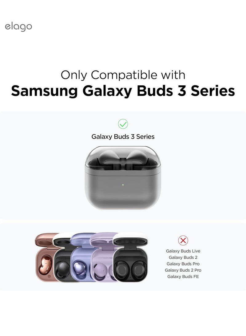 Elago Ear Hooks compatible with Galaxy Buds 3 and Galaxy Buds 3 Pro Anti Slip Soft Silicone Earbuds Hooks - White - Image 2