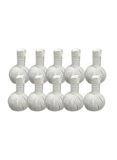 LA PERLA TECH  10 Pcs Thai Herbal Compress Ball Natural Herbs Aroma Massage Spa Product Big size 200 G  - Image 1