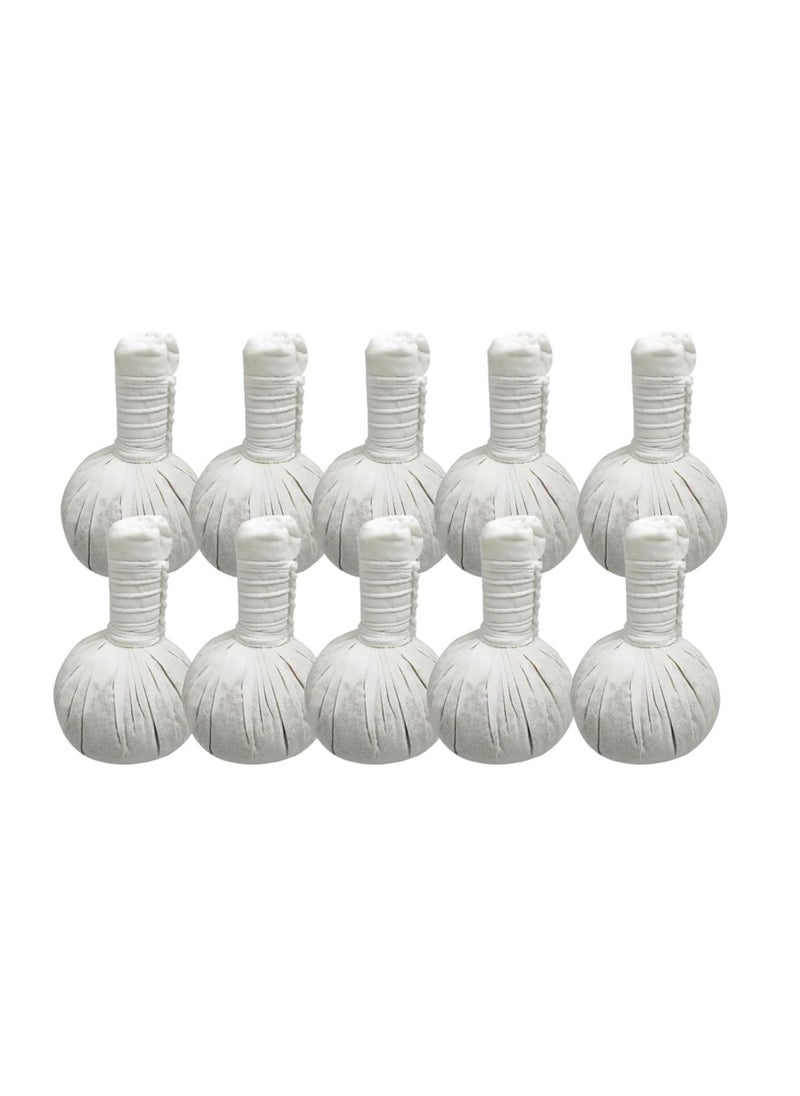 LA PERLA TECH  10 Pcs Thai Herbal Compress Ball Natural Herbs Aroma Massage Spa Product Big size 200 G  - Image 1