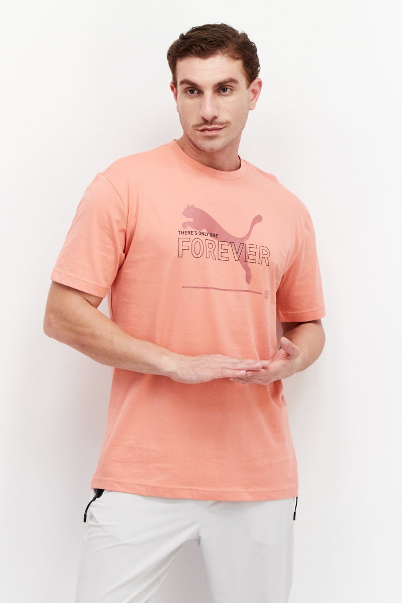 PUMA Men Relaxed Fit Short Sleeve Outdoor T-Shirt, Pink - Image 1