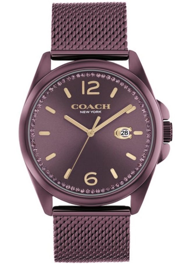COACH Men's Purple Dial Analog Quartz Watch 41 - 14504252 