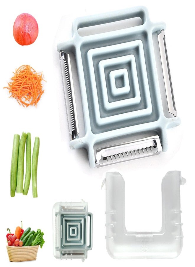 Dokpod Portable Travel Vegetable Peeler for Fruit Veggie Potatoes Carrot Cucumber Peelers for Kitchen Potato Peelers Apple Peelers Julienne Peeler Fruit Peeler Carrot Peeler Kitchens Aid Kitchen Utensils - Image 1