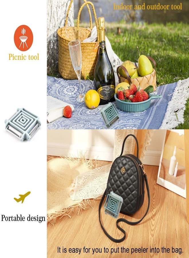Dokpod Portable Travel Vegetable Peeler for Fruit Veggie Potatoes Carrot Cucumber Peelers for Kitchen Potato Peelers Apple Peelers Julienne Peeler Fruit Peeler Carrot Peeler Kitchens Aid Kitchen Utensils - Image 3