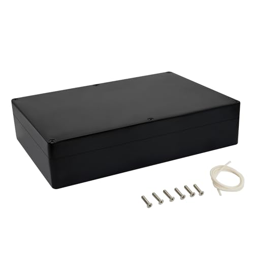 LeMotech Electrical Box ABS Plastic Project Box IP65 Waterproof Junction Box Project Case Universal Enclosure for Electronics Black 10.3X 7.1x 2.3 inch (263x182x60mm)（Pack of 1 - Image 1