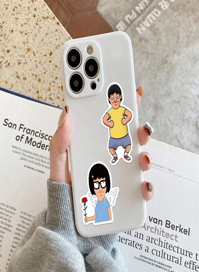 MINRAIN 100PCS Funny Cartoon Bob's Burgers Waterproof Sticker for Water Bottles Cartoon Characters Stickers for Kids, Toddlers, Teens, Girls, Adults (Bob's Burgers) - Image 2