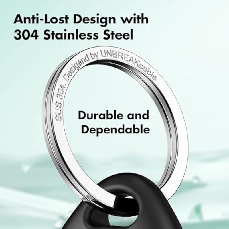 2 Pieces Case for Apple Airtag with Key Ring, Washable Silicone Airtag Holder - 【 Anti-Lost , Anti-Scratch, Extra Protective Hood 】… - Image 4