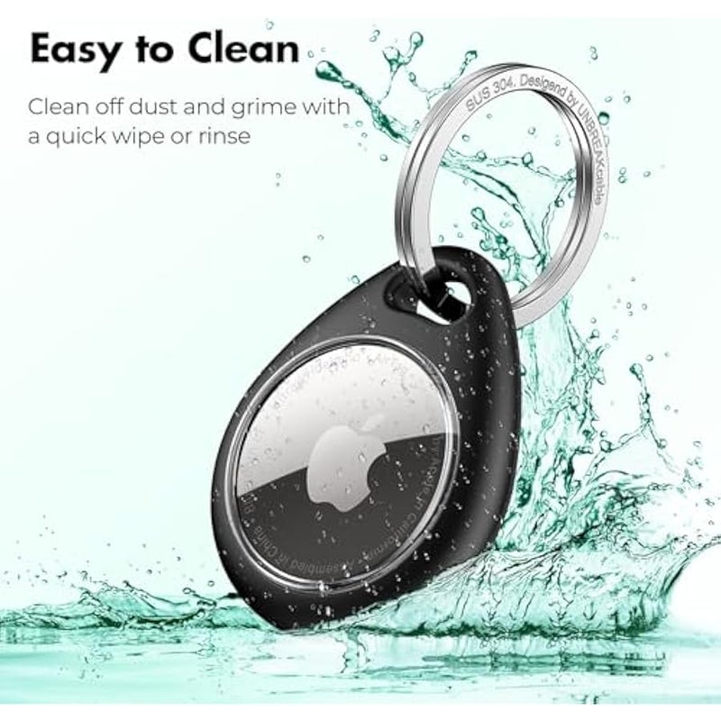 2 Pieces Case for Apple Airtag with Key Ring, Washable Silicone Airtag Holder - 【 Anti-Lost , Anti-Scratch, Extra Protective Hood 】… - Image 5