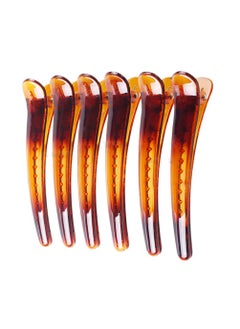Suoirblss 12PCS Brown Plastic Metal Alligator Bows Hair Clips Professional Hairdressing Salon Hair Barrettes Duck Bill Teeth Hair Clips Non Slip band Clips 95CM 