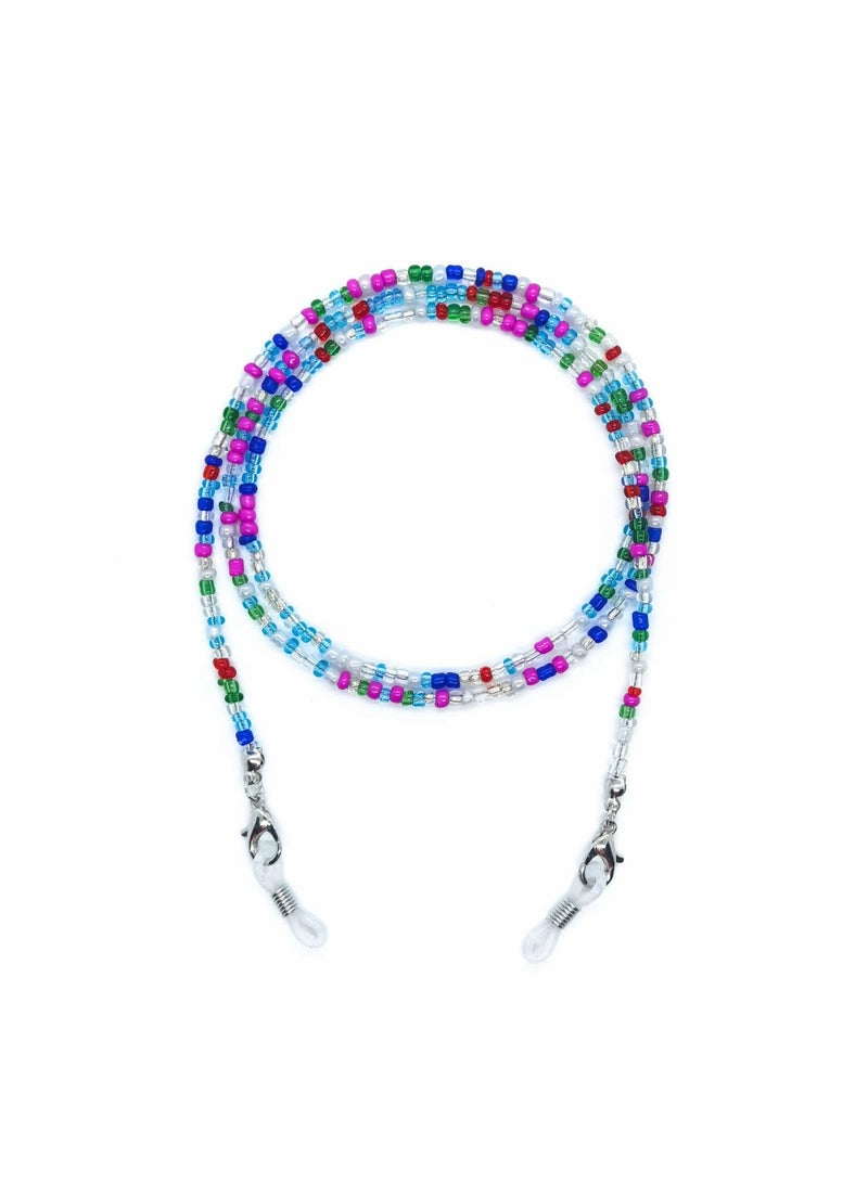 KASTWAVE Face Mask Lanyards, 6PCS Mask Necklace Holders, Around Neck Beaded Eyeglass Neck Chains, Strap Colorful Bead Mask Anti-Lost Strap, Or for DIY - Image 2