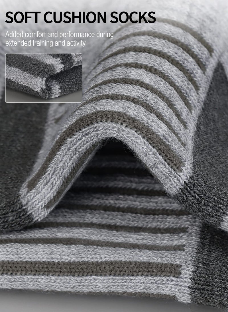 Barakah Ankle Athletic Running Socks Cushioned Breathable Low Cut Sports Tab Socks for Men and Women (6 Pairs) - Image 2