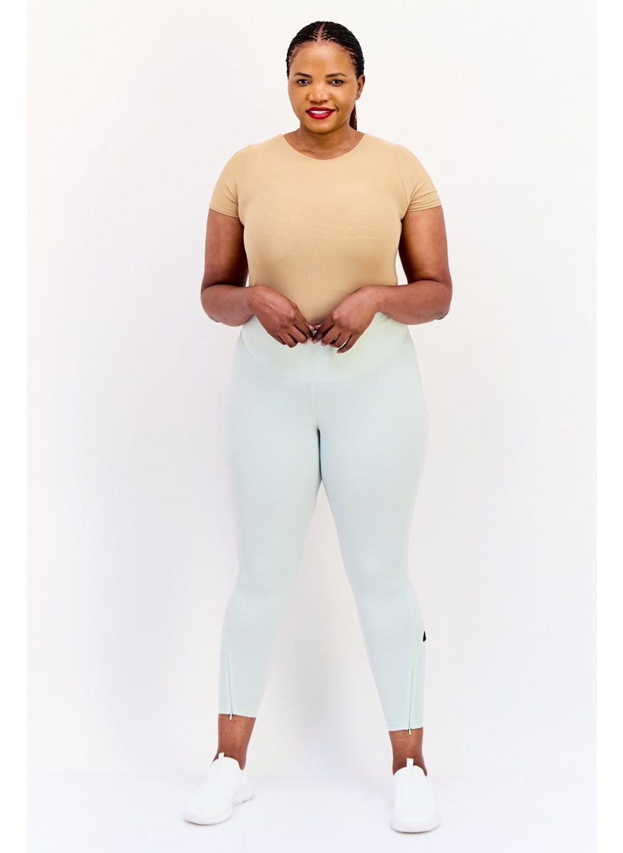Adidas Women Plus Fit Training Leggings, MInt Green  - Image 3