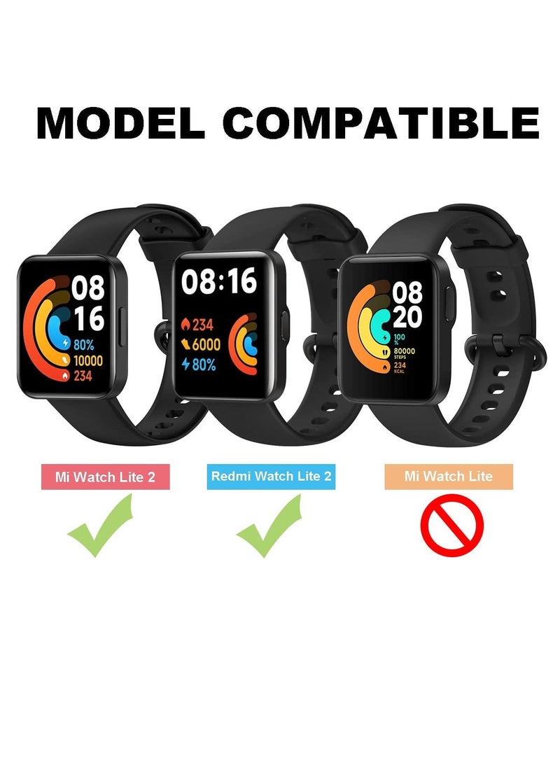6 Pieces Straps Compatible With Xiaomi Redmi Watch Lite 2, Colorful Silicone Strap Replacement For Xiaomi Mi Watch Lite 2 And Redmi Watch Lite 2 - Image 2