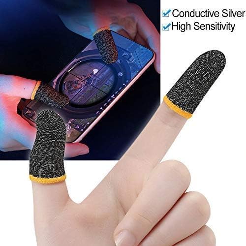 CERLINK Pubg Anti-Slip Thumb Sleeve, Slip-Proof Sweat-Proof Professional Touch Screen Thumbs Finger Sleeve for Pubg Mobile Phone Game Gaming Gloves Multi Colour (Pack of-2Pcs) - Image 4