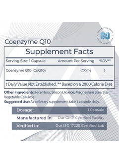 Nootropics Depot Nootropics Depot CoEnzyme Q10 Capsules | 200mg | Ubiquinone | 60 Count | Energy, Cognitive & Cellular Function  - Image 2