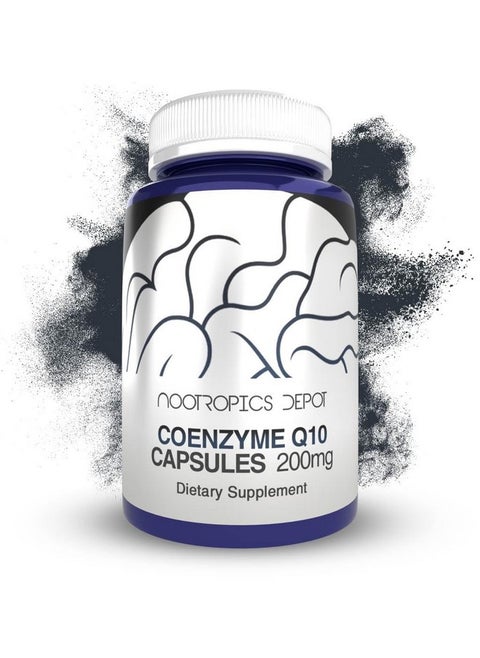 Nootropics Depot CoEnzyme Q10 Capsules | 200mg | Ubiquinone | 60 Count | Energy, Cognitive & Cellular Function