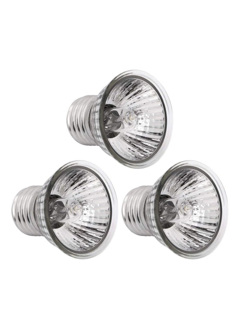Generic 3 Pack 75W UVA+UVB Bulbs Heat and Light for Reptiles and Amphibian Tanks Terrariums and Cages Heat Lamp Basking Lamp Heater Light Replacement Bulbs Works with Various Lamp Fixtures  - Image 1