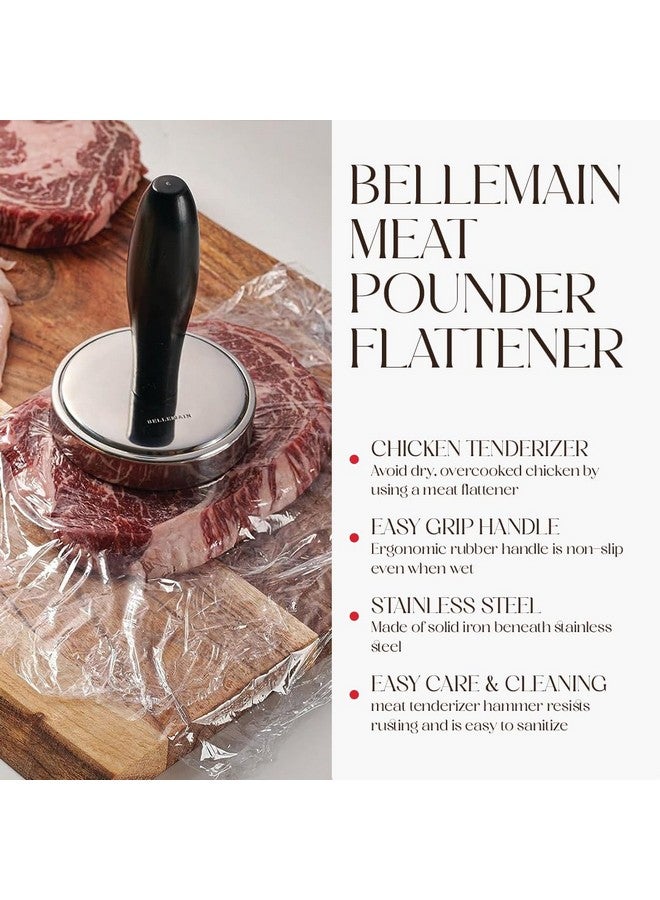 بيلمين مدقّة لحم بيلمين، مطرقة لحم سهلة الإمساك، مطرقة لحم من الفولاذ المقاوم للصدأ للطهي، مطرقة لحم، مطرقة دجاج، أداة هرس لحم، مطرقة مطبخ، أداة هرس لحم - Image 1