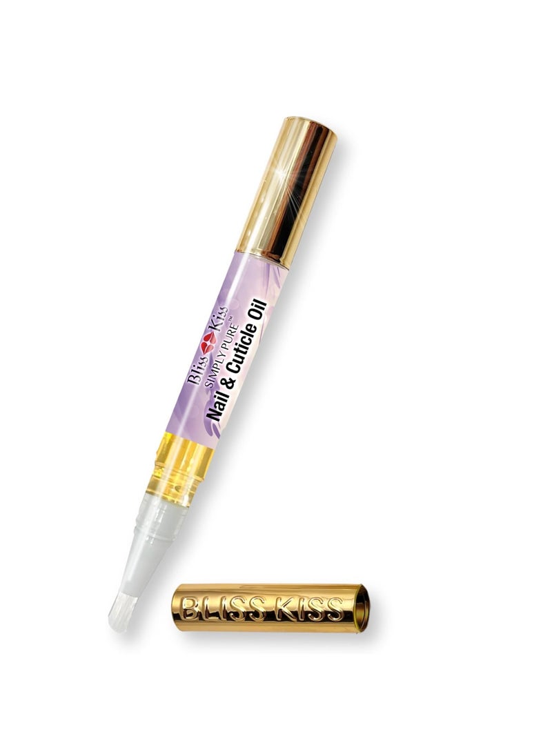 Bliss Kiss Bliss Kiss  1 Lavender Vanilla  Nail Oil Cuticle Pen wVitamin E  JojobaNail Strengthener Nail Growth Serum for Brittle Peeling Breaking Thin Nails 