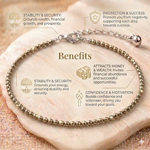 Japam Dhanashree Raw Pyrite Anklet – Handcrafted Spiritual Jewellery Inspired by Goddess Lakshmi | Symbol of Prosperity, Strength & Grace - Image 2