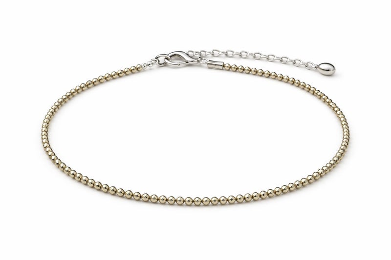 Japam Dhanashree Raw Pyrite Anklet – Handcrafted Spiritual Jewellery Inspired by Goddess Lakshmi | Symbol of Prosperity, Strength & Grace - Image 1