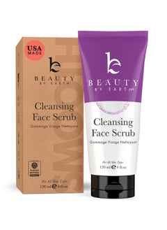 Beauty by Earth Face Scrub - USA Made with Natural & Organic Ingredients, Cleanses and Exfoliates All Skin Types, Microdermabrasion Facial Scrub with Glycerin, Gentle Exfoliating Face Wash, Removes Dead Skin Cells  - Image 1