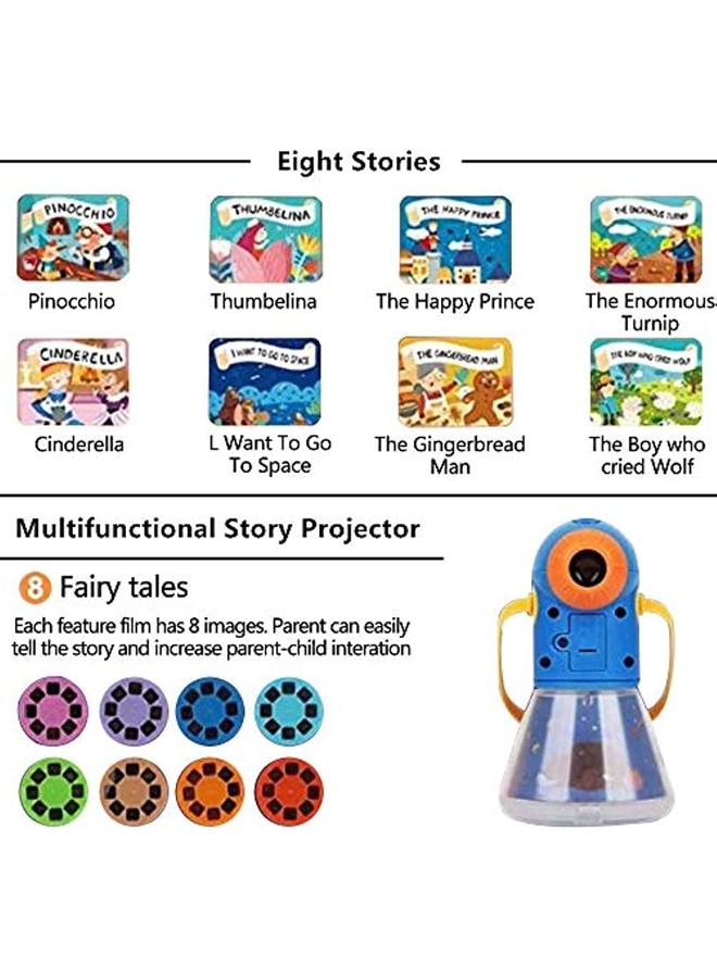 الأزرق جي دبليو جهاز عرض قصص متعدد الوظائف للأطفال، لعبة كتاب قصصية لأضواء ليلية، هدايا ألعاب تعليمية للأولاد والبنات الذين تتراوح أعمارهم بين 3 و 12 عامًا - Image 5