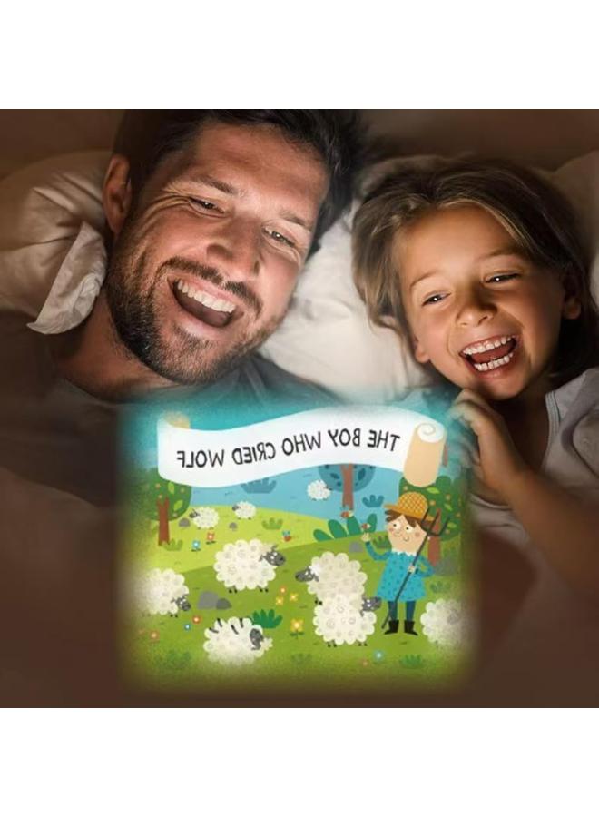 الأزرق جي دبليو جهاز عرض قصص متعدد الوظائف للأطفال، لعبة كتاب قصصية لأضواء ليلية، هدايا ألعاب تعليمية للأولاد والبنات الذين تتراوح أعمارهم بين 3 و 12 عامًا - Image 2