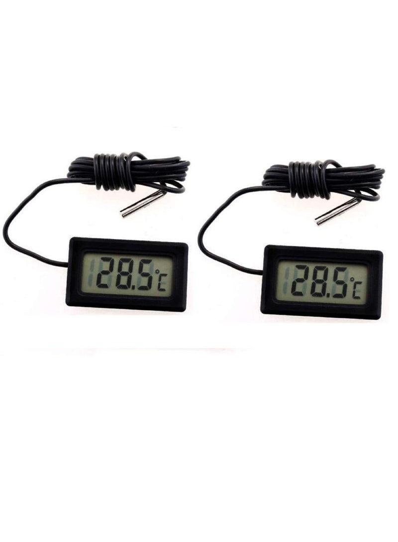 Ntech Ntech 2 pack Mini Hygrometer Thermometer Digital Indoor Humidity Gauge Monitor with Temperature Meter Sensor Fahrenheit  - Image 1