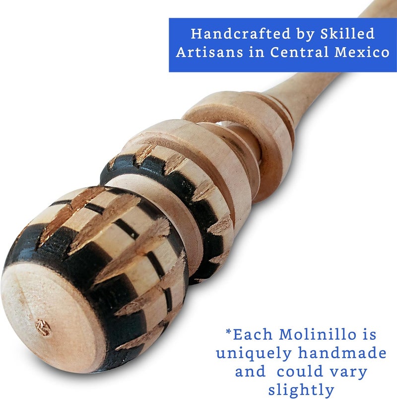 GLOBE ROCKET Authentic Artisanal Molinillo Hot Chocolate Frother (Small Cup Size) - Handmade Wooden Whisk for Mexican Hot Chocolate - Molinillo Wooden Wisk - Traditional Mexican Cookware - Image 2
